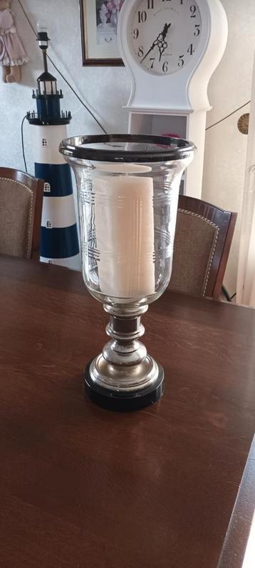 windlicht/kandelaar verzilverd.  beschikbaar voor biedingen
