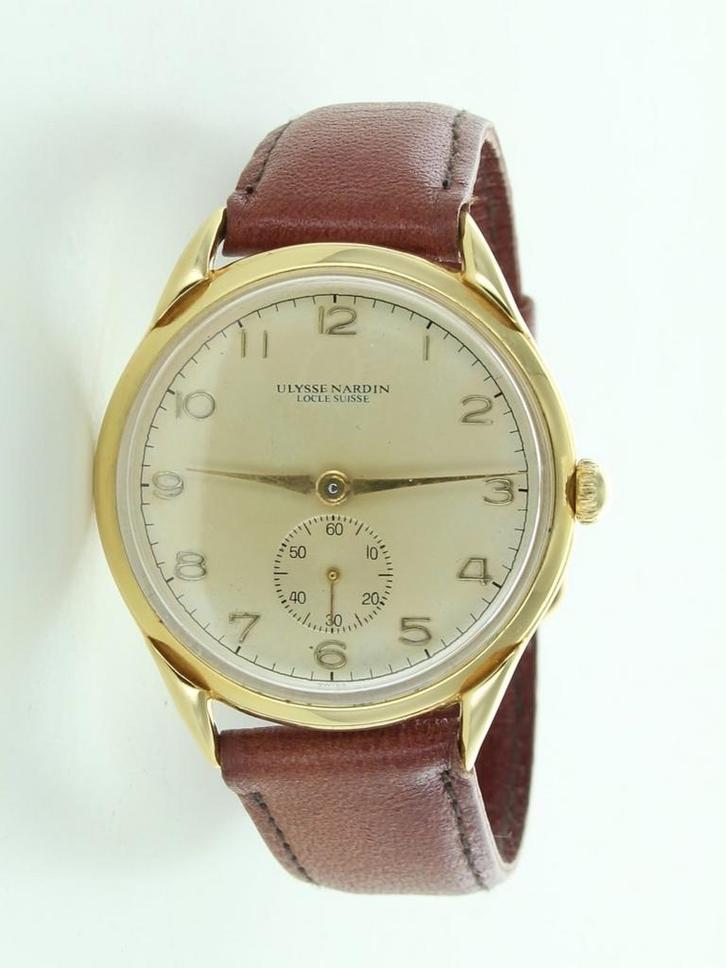 Vintage Ulysse Nardin herenhorloge, ca. 1948, Sieraden, Tassen en Uiterlijk, Horloges | Antiek, Polshorloge, Overige merken, Staal