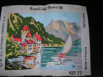 NIEUW, Voorbedrukt stramien Berglandschap 10777. Heb ook DMC beschikbaar voor biedingen