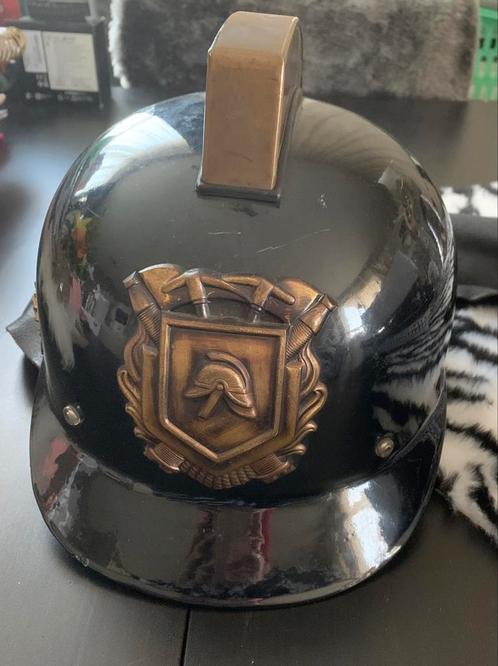 Oude brandweer helm, Verzamelen, Overige Verzamelen, Gebruikt, Ophalen of Verzenden