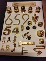 Voordeur beslag in messing en chroom uitvoering, Ophalen of Verzenden, Klink of Kruk