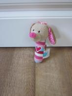 Lief! lifestyle gebreide kleurige staaf-piep-knuffel hond, Ophalen of Verzenden, Nieuw, Hond
