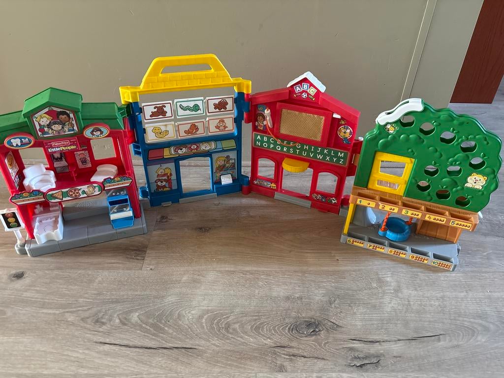 Fisher Price Little People Stad -, Kinderen en Baby's, Speelgoed | Playmobil, Ophalen of Verzenden, Gebruikt, Complete set