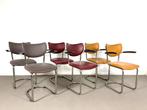 vintage buisframe stoelen model 2011 voor De Wit, Schiedam,, Ophalen, Gebruikt, Wit, Twee