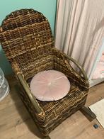 Vintage Schommelstoel - Riet, Ophalen, Gebruikt, Bruin, Riet of Rotan