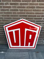 UTA bord aluminium, Verzamelen, Merken en Reclamevoorwerpen, Ophalen of Verzenden, Zo goed als nieuw, Reclamebord