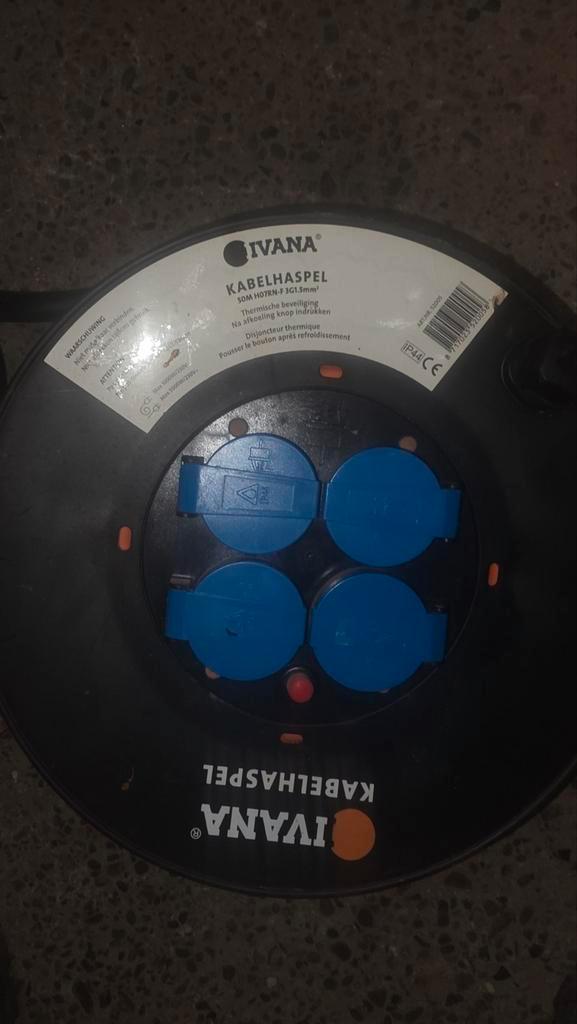 Ivanna haspel 50 meter - Zo goed als nieuw, Doe-het-zelf en Verbouw, Elektra en Kabels, Zo goed als nieuw, Kabel of Snoer, Ophalen of Verzenden