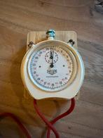 Prachtig vintage Heuer Trackmaster mechanische stopwatch, Ophalen of Verzenden, Gebruikt