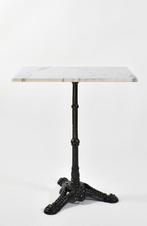Bistrotafel balkontafel marmer 60x40 cm gietijzer onderstel, Info@edvonline.nl, Nieuw, Ophalen of Verzenden, Inductorstraat 9b Veenendaal