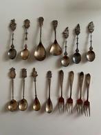 Vintage verzameling zilveren lepels en vorken, Ophalen of Verzenden