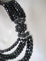 sieraden Prachtige rouw ketting zilver slot. Zeeland 1860, Verzenden, Zilver, Ketting, Met edelsteen