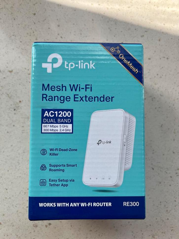 TP-Link AC1200 Mesh Wi-Fi Range Extender - Nieuw, Computers en Software, WiFi-versterkers, Zo goed als nieuw, Ophalen of Verzenden