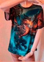 Nieuw shirt met draken print maat S.  Unisex, Ophalen of Verzenden, Nieuw, Maat 46 (S) of kleiner, Groen