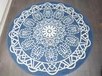Rond vloerkleed. 1.60cm . Blauw/wit., Ophalen, Gebruikt, 150 tot 200 cm, Rond