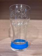 Coca Cola glas, met blauw rubber bandje London 2012, Ophalen, Zo goed als nieuw, Frisdrankglas