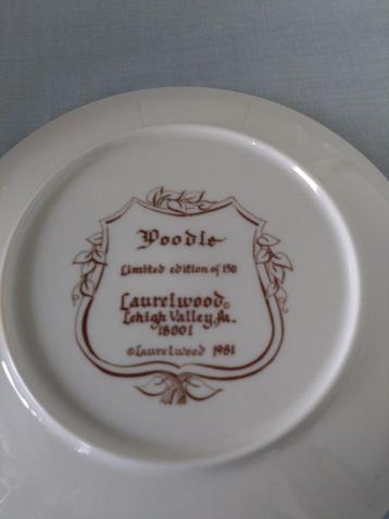 Poedel sierbord wandbord Laurelwood 1980, 1981, 1984,1990 beschikbaar voor biedingen
