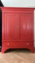 Rode kast voor linnen, kleding, servies (stijl Biedermeier), Antiek en Kunst, Ophalen