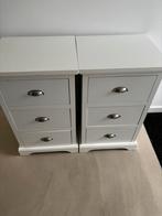 Te koop 2 nachtkastjes wit 3 lades, Huis en Inrichting, Kasten | Ladekasten, Zo goed als nieuw, Minder dan 100 cm, 25 tot 50 cm