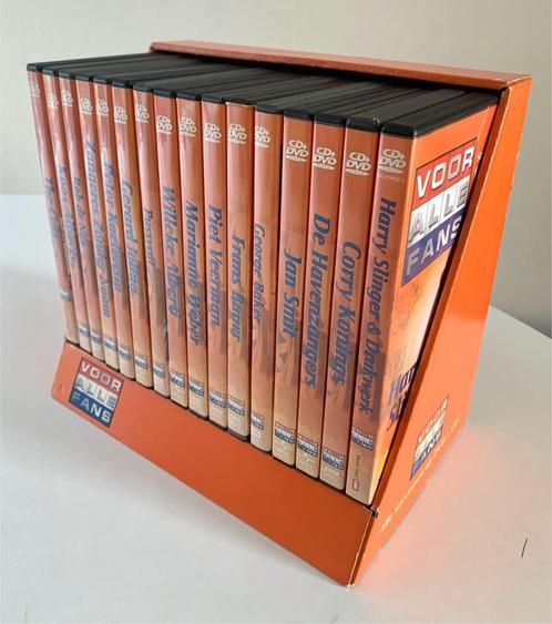 “Voor Alle Fans” -16x Dvd+Cd Box diverse hollandse artiesten, Cd's en Dvd's, Dvd's | Nederlandstalig, Zo goed als nieuw, Muziek
