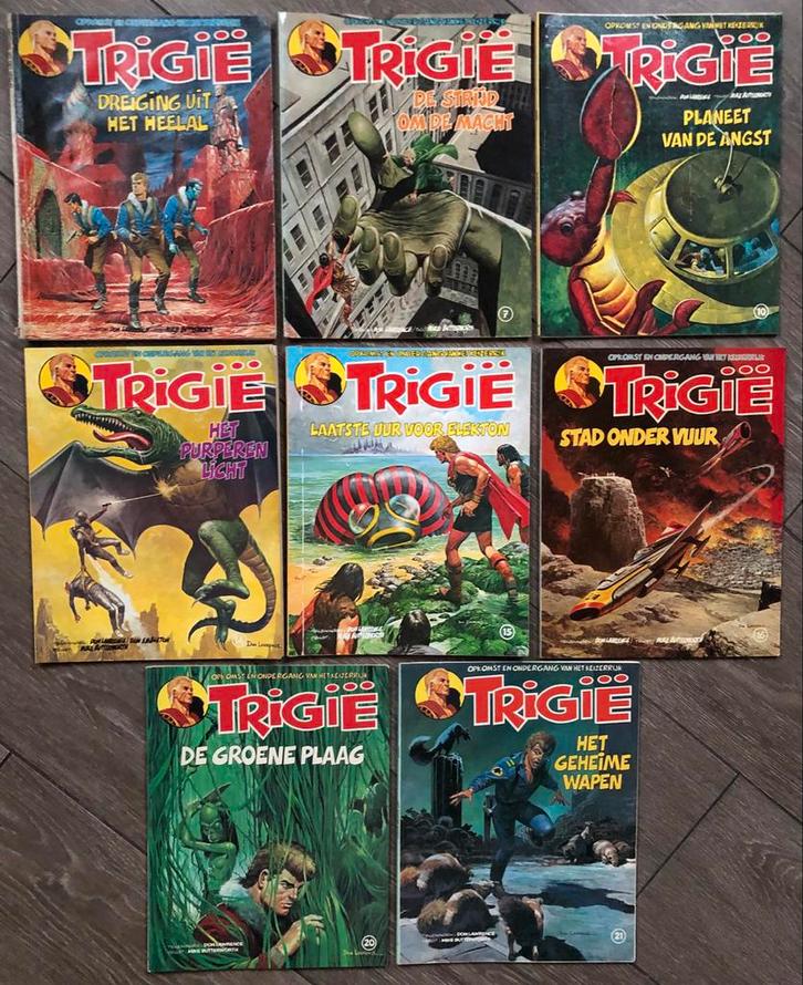 12 Trigië Stripboeken, Boeken, Stripboeken, Gelezen, Meerdere stripboeken, Ophalen