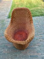 Vintage rieten stoel jaren 60, Antiek en Kunst, Ophalen
