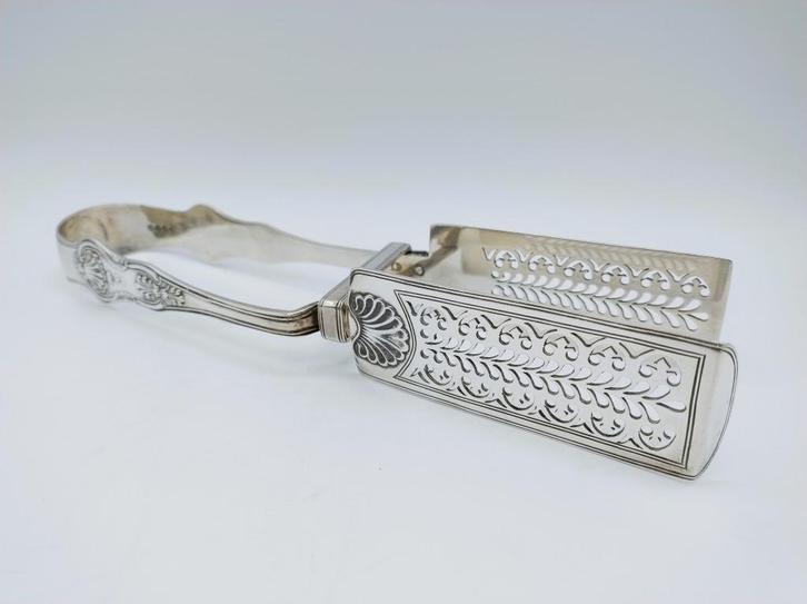 Zilveren aspergetang, Samuel Hayne & Dudley Cater, London, Antiek en Kunst, Antiek | Goud en Zilver, Zilver, Verzenden