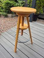 Houten draaikruk, piano kruk, pottenbakkerskruk, Huis en Inrichting, Ophalen, In hoogte verstelbaar, Zo goed als nieuw, Hout