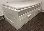 IKEA BRIMNES Bedbank + 2 matrassen + topper (140200), Huis en Inrichting, Ophalen, Wit, Tweepersoons, 140 cm