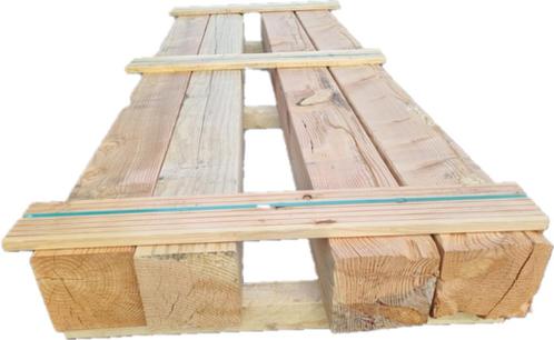 4 Douglas palen / balken 19.0x19.0 cm 2.50 m lang - nr: TB34, Tuin en Terras, Palen, Balken en Planken, Nieuw, Ophalen