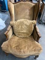 Klassieke Oorfauteuil, Ophalen of Verzenden, Gebruikt, Hout, 75 tot 100 cm