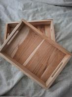 Houten Dienbladen - Set van 2, Ophalen of Verzenden, Zo goed als nieuw, Rechthoekig, Hout