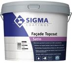 Sigma Facade Topcoat Satin monumentengroen 10 liter, Doe-het-zelf en Verbouw, Verf, Beits en Lak, Ophalen, Zo goed als nieuw