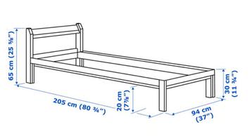 NEIDEN Bedframe, grenen, 90x200 cm - IKEA - afbeelding 3