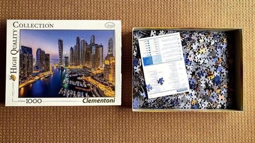 Clementoni travel puzzel Dubai 39381, 1000 st, zgan, Hobby en Vrije tijd, Denksport en Puzzels, Zo goed als nieuw, Legpuzzel, 500 t/m 1500 stukjes