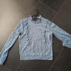 Leuke kanten top met franjes van Bien Bleu maat S, Kleding | Dames, Blauw, Ophalen of Verzenden, Lange mouw, Maat 36 (S)