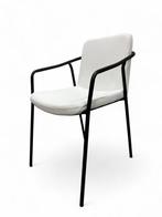 6 NIEUWE design eetkamerstoelen in offwhite kleur stof, Ophalen, Wit, Design, Nieuw