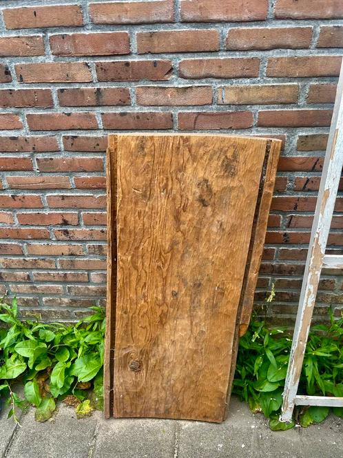 TWEE ANTIEKE ROBUUSTE HOUT PANELEN, Antiek en Kunst, Curiosa en Brocante, Ophalen