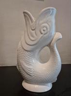 Witte keramische vis/waterkan. Velsen Delfts., Ophalen of Verzenden