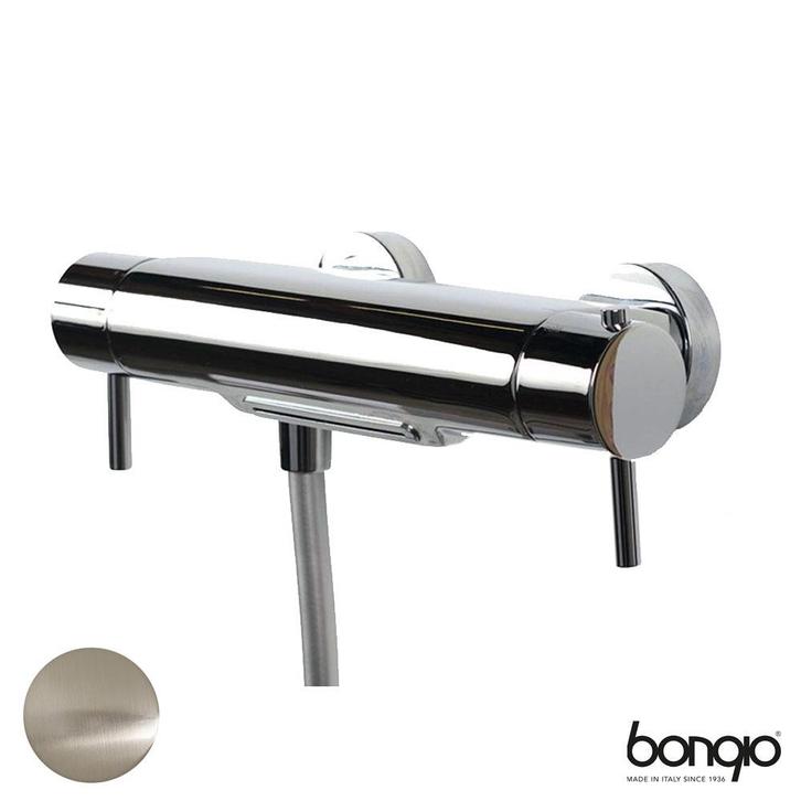 Bongio Squadra badthermostaatkraan met waterval, mat nikkel, Doe-het-zelf en Verbouw, Sanitair, Nieuw, Kraan, Rvs, Ophalen of Verzenden