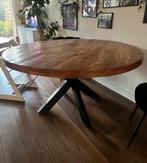 Mangohout eettafel, dik tafelblad, 150 cm, Huis en Inrichting, Tafels | Eettafels, Ophalen, 150 tot 200 cm, Rond, Zo goed als nieuw