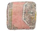 Handmade vintage Berber wool floor cushion Boujad 65x65x25cm, Ophalen of Verzenden, Zo goed als nieuw, Berber vintage oosters Boho hype