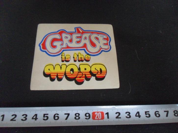 sticker grease is the word - greased lightning auto logo, Verzamelen, Stickers, Zo goed als nieuw, Bedrijf of Vereniging, Ophalen