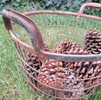 Brocante aardappel mand rond metaal, Antiek en Kunst, Curiosa en Brocante, Ophalen