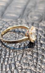 Prachtige 14karaat dames gouden ring met hart steen, Nieuw, Ophalen of Verzenden, Dame, Goud