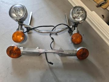 Passeerlichten op Harley Davidson beugel + knipperlichten  beschikbaar voor biedingen