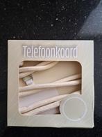 Beige Telefoonkoord, telefoon koord, telefoonhouder koord, Ophalen of Verzenden, Nieuw, Auto