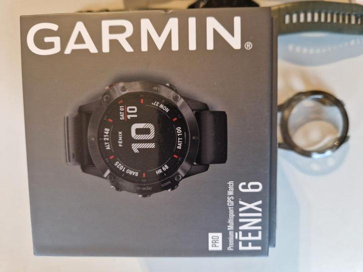 GARMIN FENIX 6 pro, Sieraden, Tassen en Uiterlijk, Smartwatches, Zo goed als nieuw, Android, Zwart, GPS, Ophalen of Verzenden