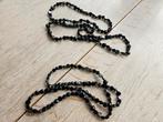 2 kettingen met halve zwarte granaat of git, Sieraden, Tassen en Uiterlijk, Kettingen, Ophalen of Verzenden, Nieuw, Zwart, Overige materialen