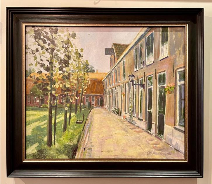 Groningen, o.a. Sint Anthonie Gasthuis, Kerkje Heveskes, Antiek en Kunst, Kunst | Schilderijen | Klassiek, Ophalen of Verzenden
