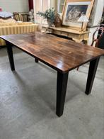 Koloniale eettafel massief hout 180x91 cm, D, Ophalen of Verzenden, Zo goed als nieuw, D